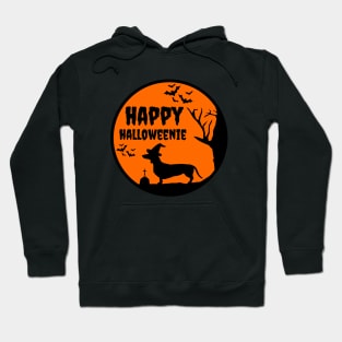 Happy Halloweenie Halloween Dachshund Dog Funny Design Hoodie
